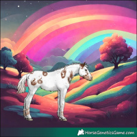 Horse Color:White Spotted Chestnut Splash Tobiano Frame 