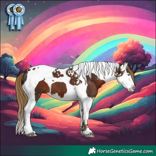 Horse Color:Liver Chestnut Splash Tobiano 