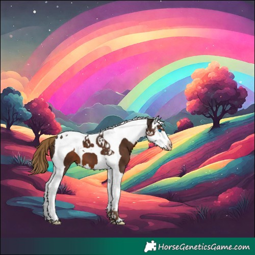 Horse Color:Liver Chestnut Splash Tobiano 