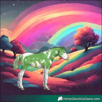 Horse Color:Watercolor White Spotted Chestnut Splash Tobiano 