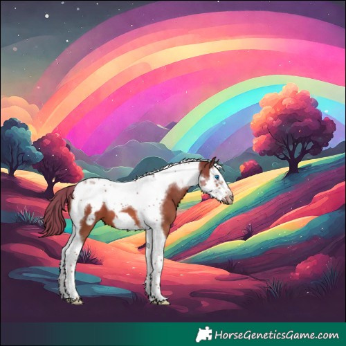 Horse Color:Chestnut Splash Tobiano Frame 