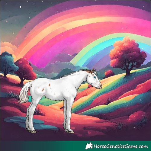 Horse Color:White Spotted Chestnut Splash Tobiano Appaloosa 