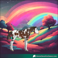 Horse Color:White Spotted Liver Chestnut Sabino Splash Varnish 
