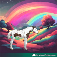 Horse Color:Silver Brown Splash Tobiano 