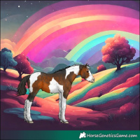 Horse Color:Brown Splash Tobiano 