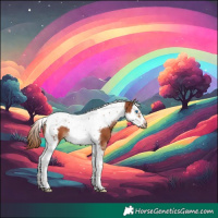 Horse Color:Chestnut Splash Tobiano Frame 