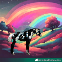 Horse Color:Amber Cream Champagne Sabino Splash Tobiano