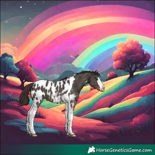 Horse Color:Liver Chestnut Sabino Splash Tobiano Near Leopard 