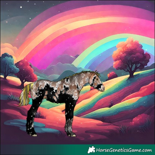 Horse Color:Painted White Spotted Bay Sabino Splash Frame 