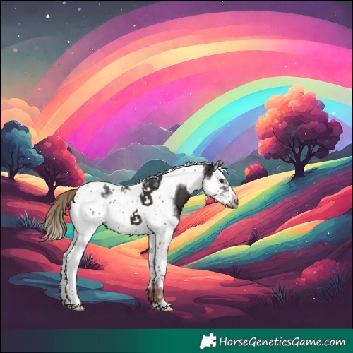 Horse Color:Liver Chestnut Splash Tobiano Frame 