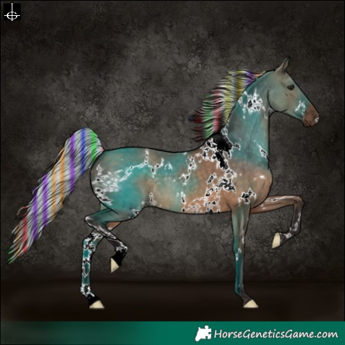 Horse Color:Painted White Spotted Silver Brown Dun 