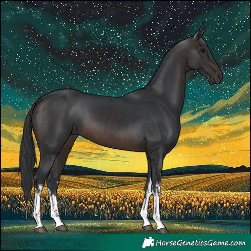 Horse Color:White Spotted Brown