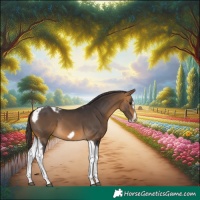 Horse Color:Buckskin Tobiano Frame 