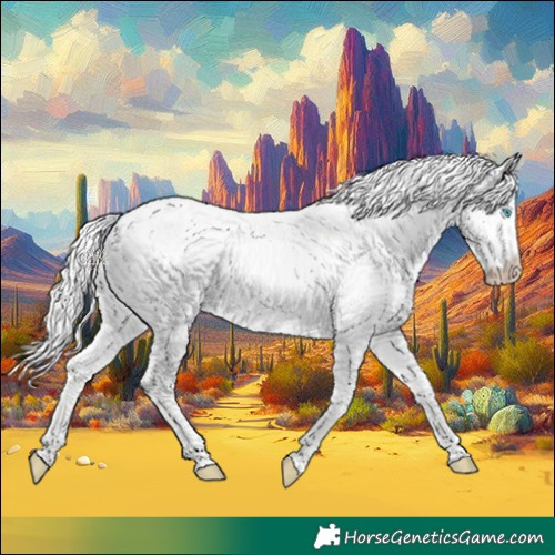 Horse Color:Cremello Dun 