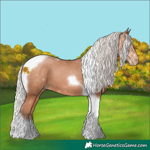 Horse Color:Silver Brown Pearl Tobiano 