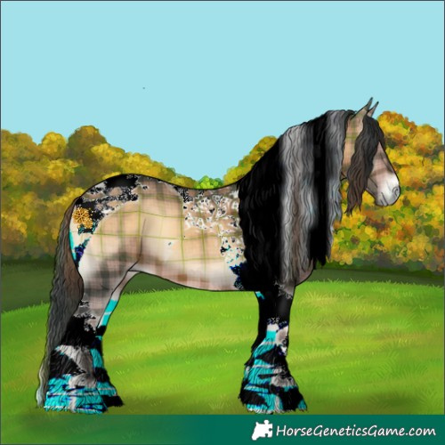 Horse Color:Plaid  Bay Onyx Tobiano 
