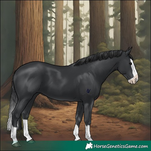 Horse Color:Black Splash 