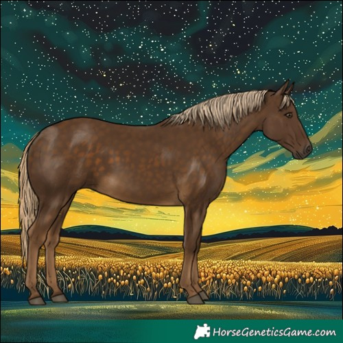 Horse Color:White Spotted Chocolate Palomino 