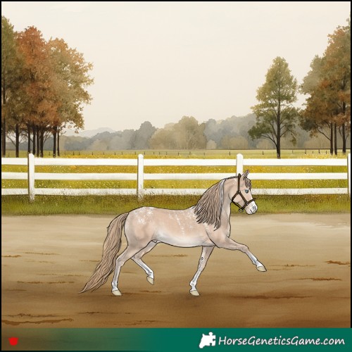 Horse Color:Powder White Smoky Creme 