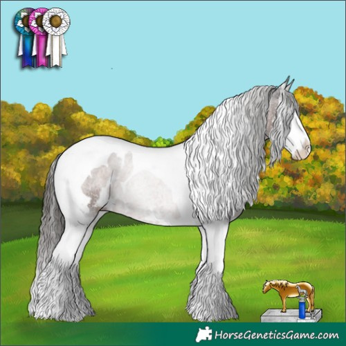 Horse Color:White Spotted Liver Chestnut Splash Tobiano 