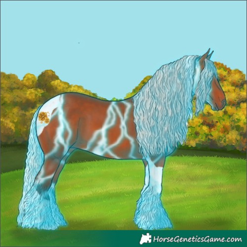 Horse Color:Thunderstruck Silver Bay Tobiano 