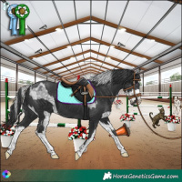 Horse Color:White Spotted Silver Grullo Chinchilla Ice Brindle  and Black 
