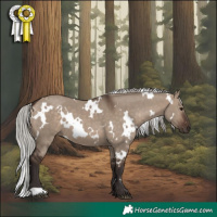 Horse Color:White Spotted Silver Brown Dun 