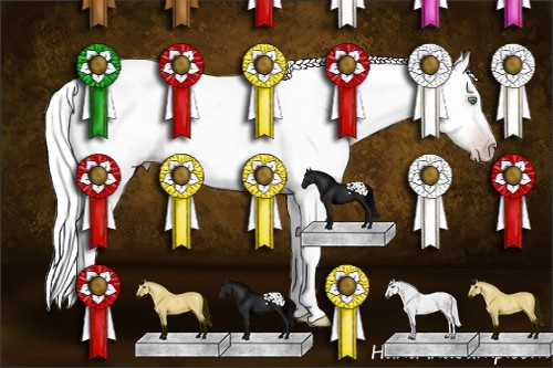 Horse Color:Gray White Spotted Amber Cream Champagne Varnish 