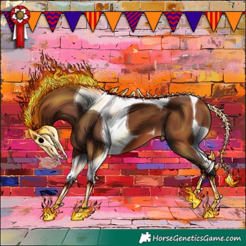 Horse Color:Bay Tobiano