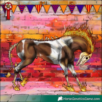 Horse Color:Bay Tobiano 