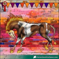 Horse Color:Bay Tobiano