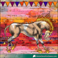 Horse Color:Amber Champagne Tobiano
