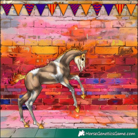 Horse Color:Amber Champagne Tobiano