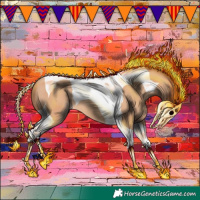 Horse Color:Amber Champagne Tobiano