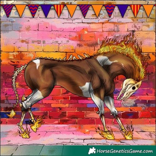 Horse Color:Bay Tobiano 