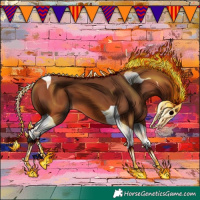 Horse Color:Bay Tobiano 