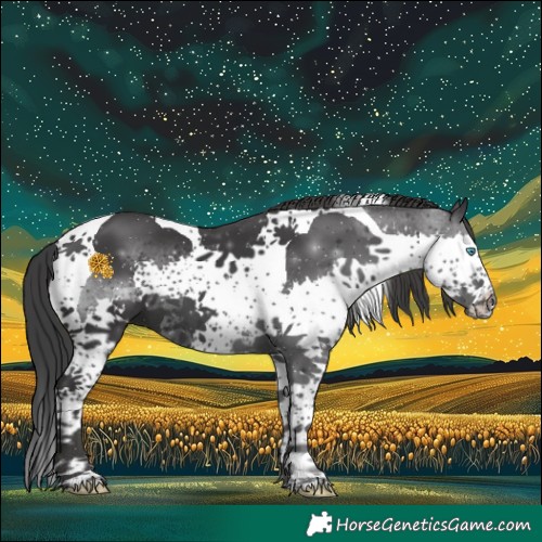 Horse Color:Black Splash Tobiano 