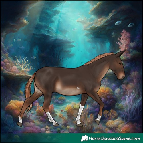 Horse Color:Liver Chestnut Tobiano Rabicano 