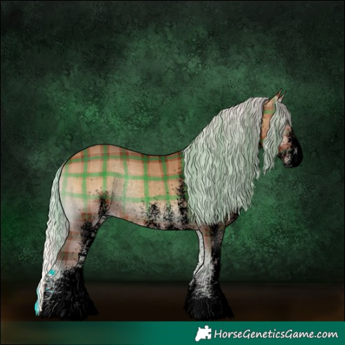Horse Color:Void Plaid  White Spotted Silver Bay Onyx Rabicano 