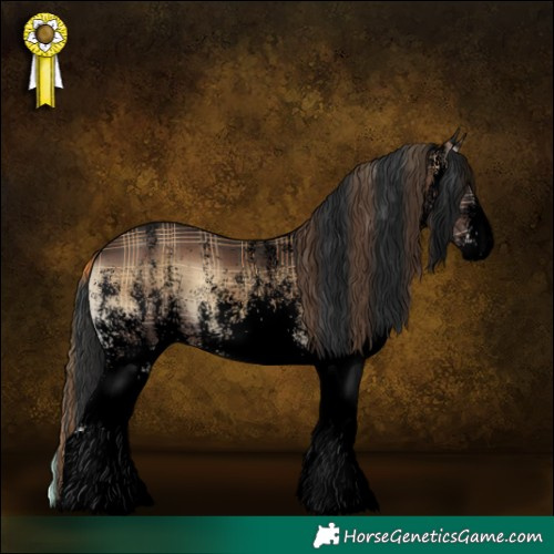 Horse Color:Void Plaid  White Spotted Liver Red Onyx 