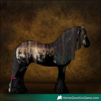 Horse Color:Void Plaid  White Spotted Liver Red Onyx 