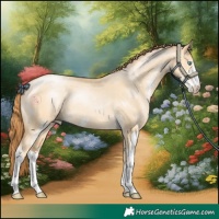 Horse Color:Buckskin Pearl Dun Sabino 