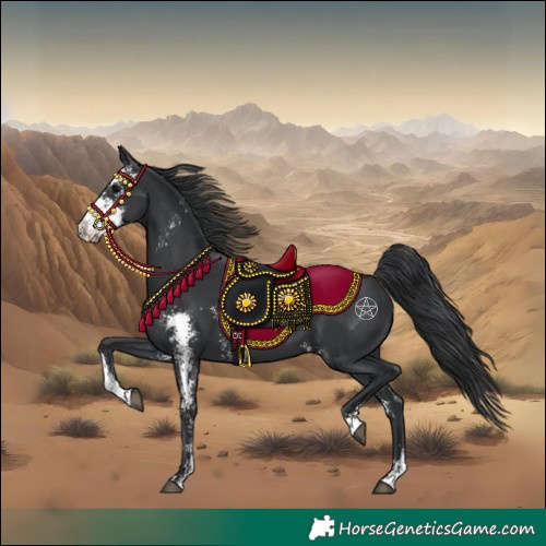 Horse Color:Black Sabino