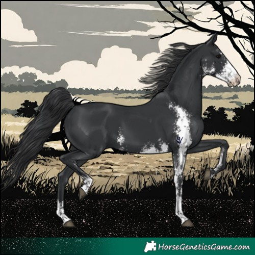 Horse Color:Black Sabino