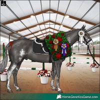 Horse Color:Platinum Silver Black Sabino 