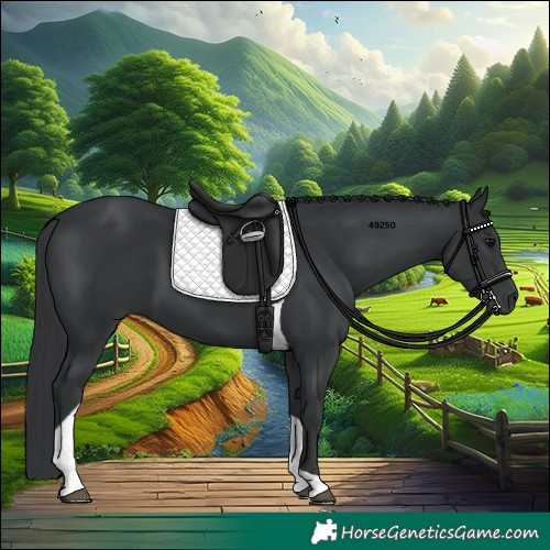Horse Color:Black Tobiano 