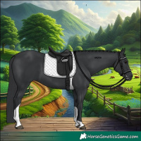 Horse Color:Black Tobiano 