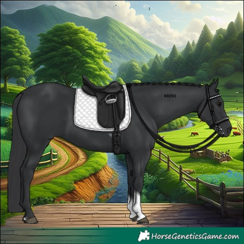 Horse Color:Black Tobiano 