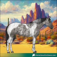 Horse Color:Grullo Roan Tobiano and Grullo Tobiano