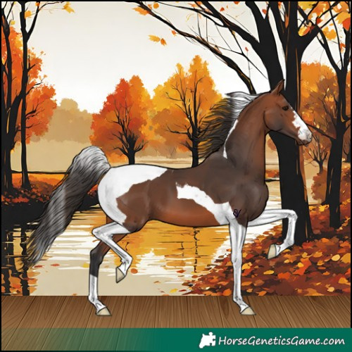 Horse Color:Bay Tobiano 
